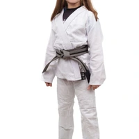 Kimono Infantil Feminino In The Guard Liso Branco - imagem 1