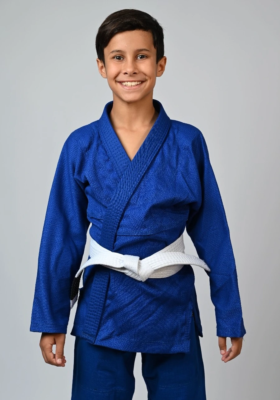 Kimono Infantil In The Guard Classic Liso Azul