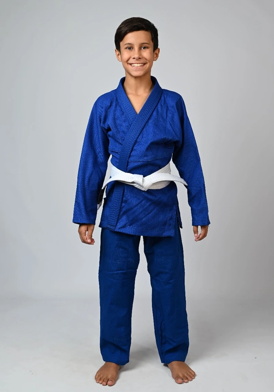 Kimono Infantil In The Guard Classic Liso Azul