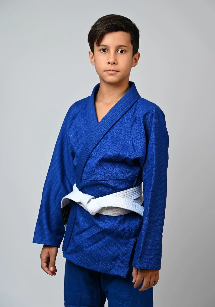 Kimono Infantil In The Guard Classic Liso Azul