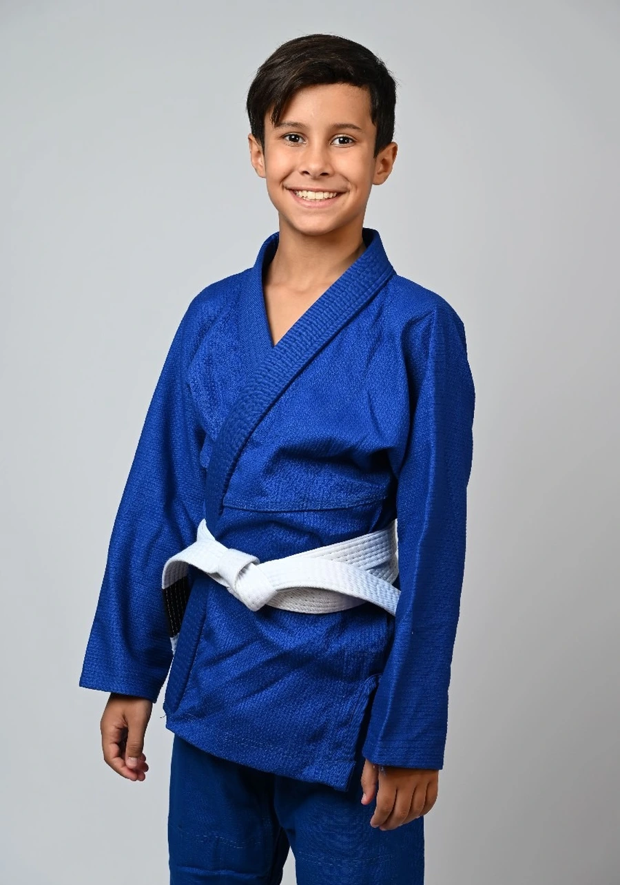 Kimono Infantil In The Guard Classic Liso Azul