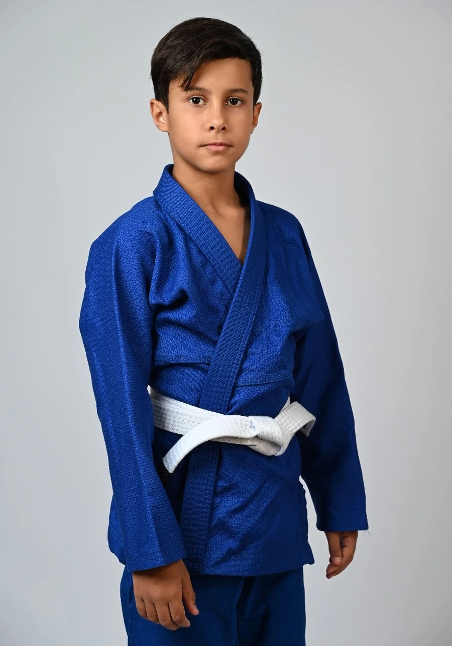 Kimono Infantil In The Guard Classic Liso Azul