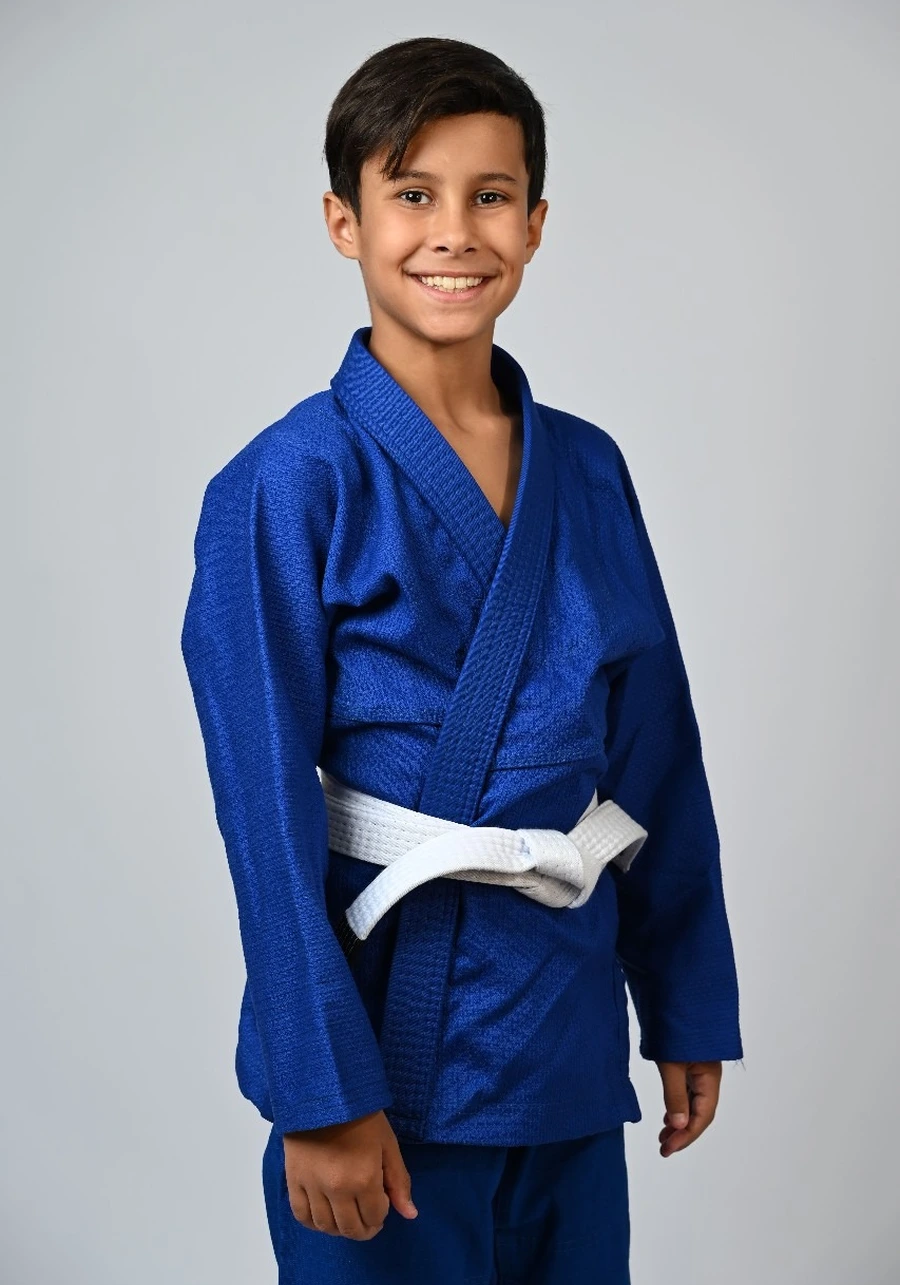 Kimono Infantil In The Guard Classic Liso Azul