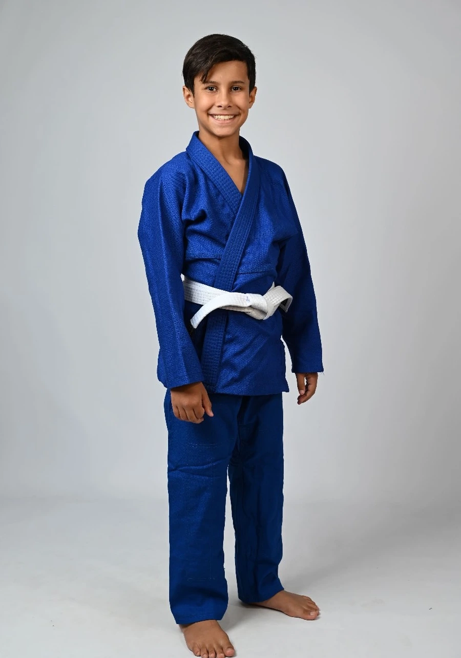 Kimono Infantil In The Guard Classic Liso Azul