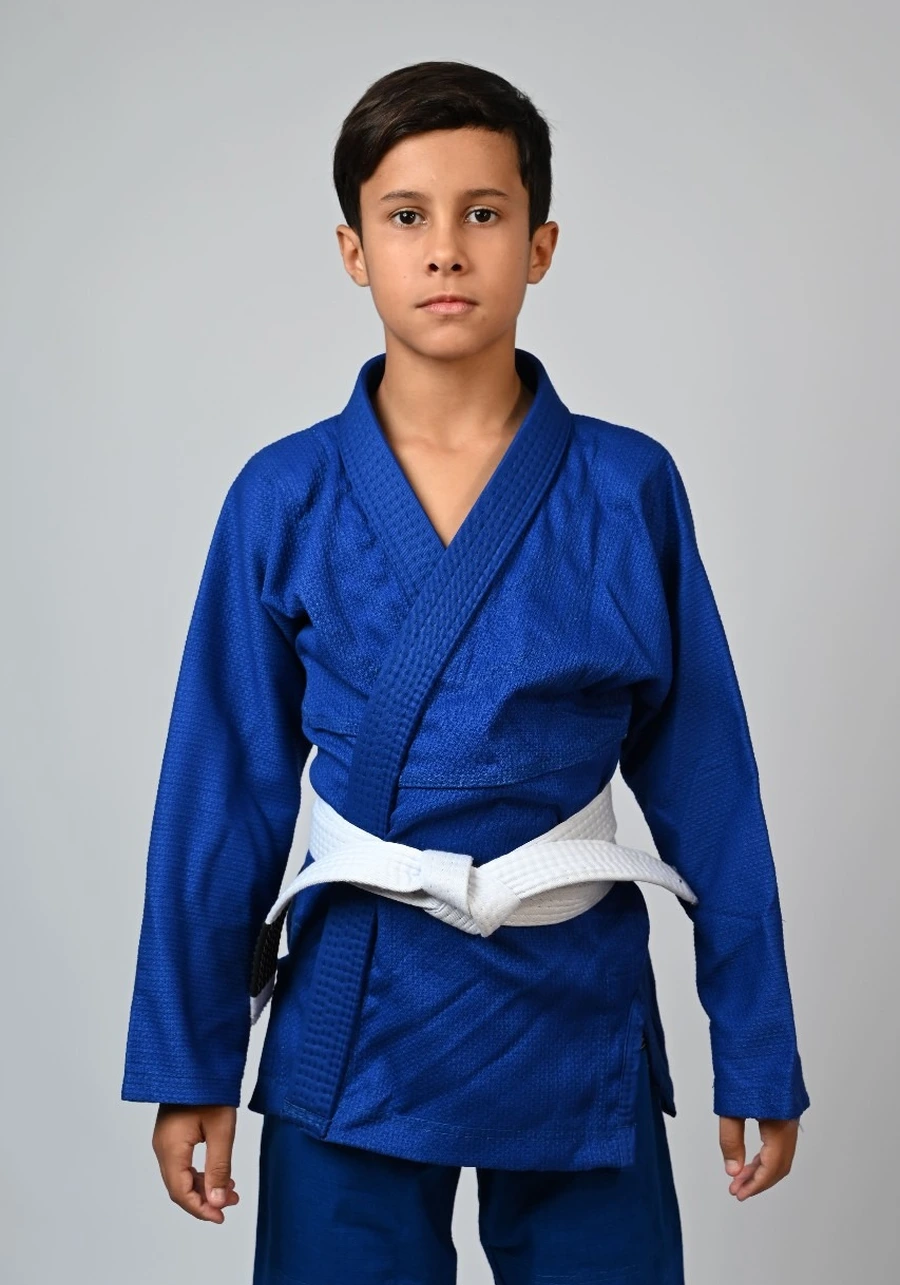 Kimono Infantil In The Guard Classic Liso Azul
