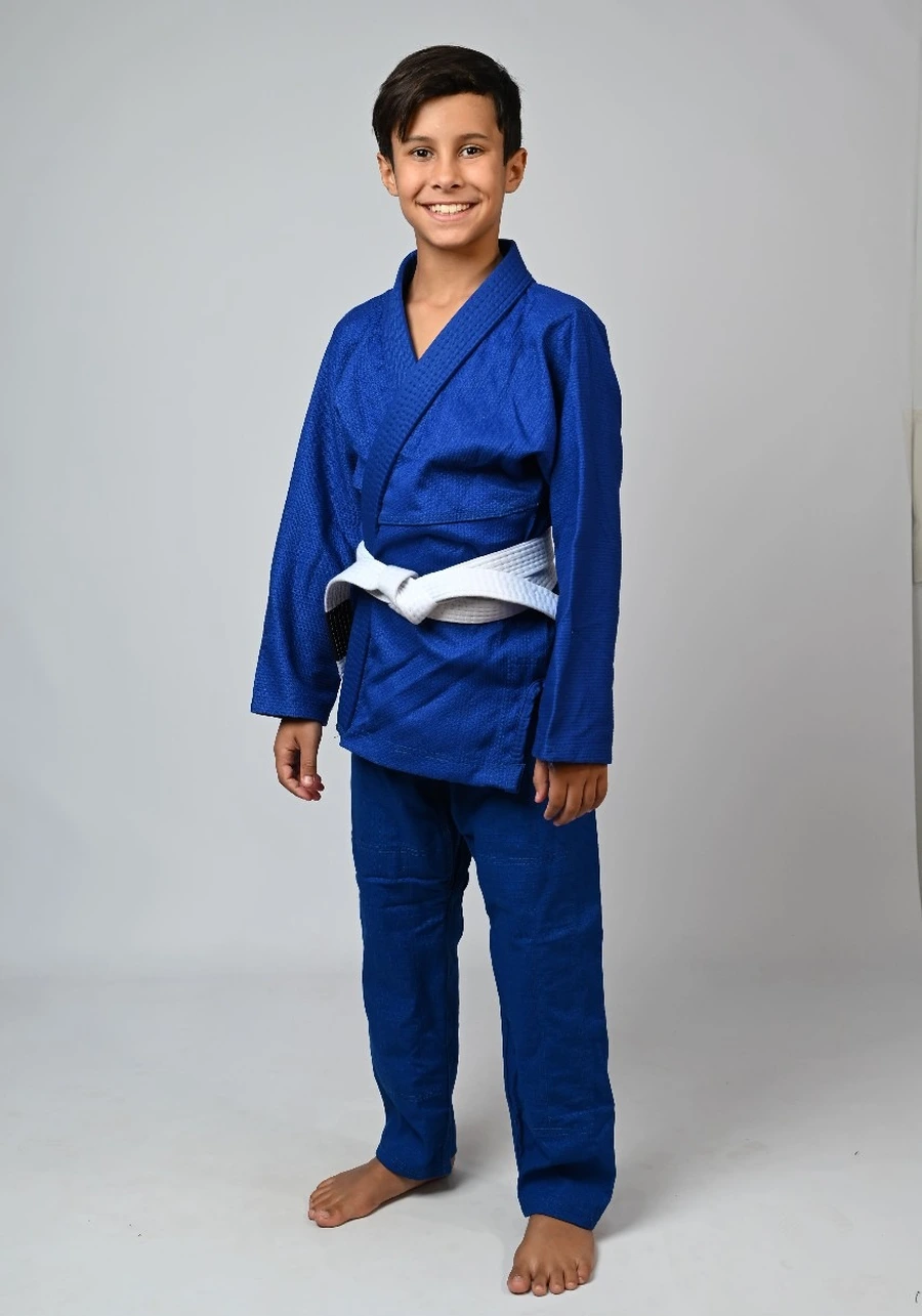 Kimono Infantil In The Guard Classic Liso Azul
