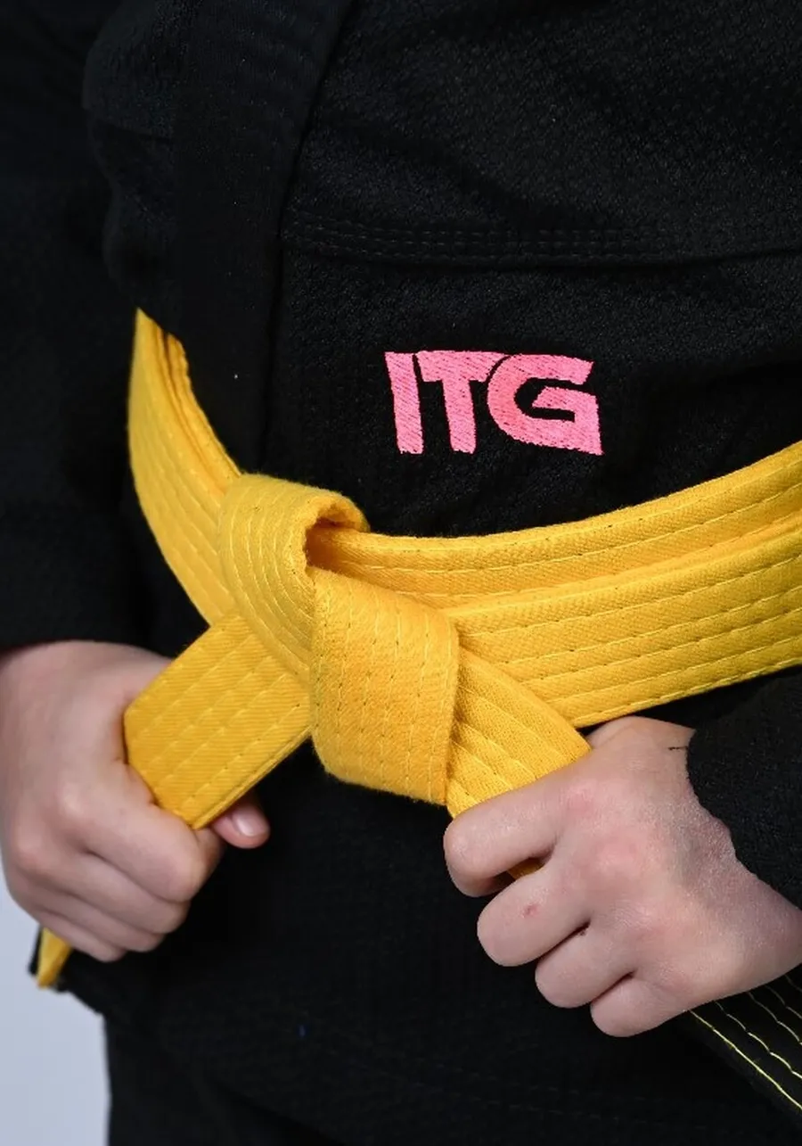 Kimono Infantil Feminino In The Guard Pink New Preto
