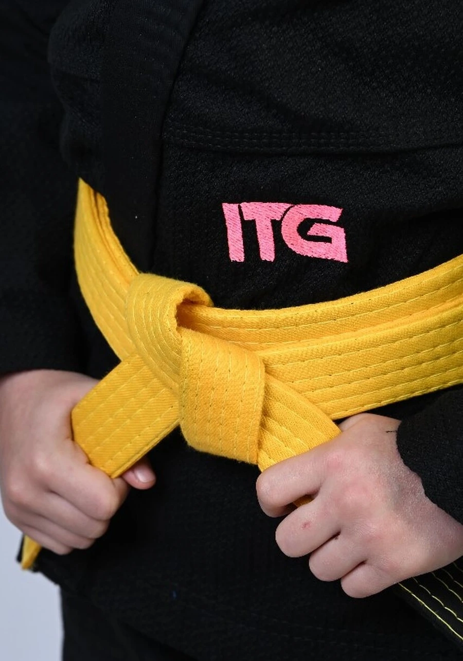 Kimono Infantil Feminino In The Guard Pink New Preto