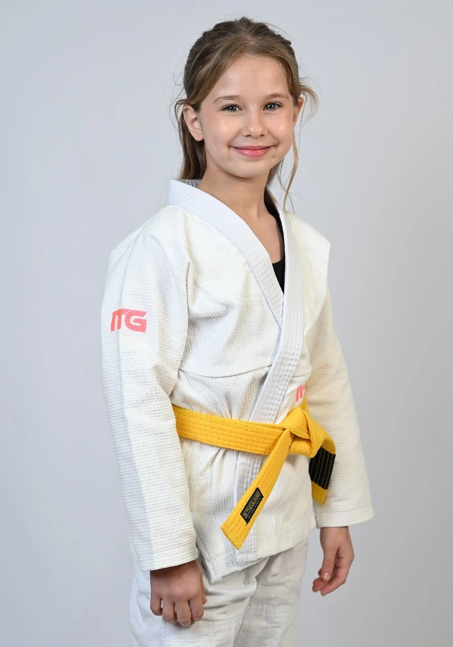 Kimono Infantil In The Guard Pink New Branco
