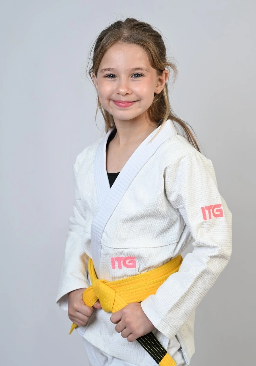 Kimono Infantil In The Guard Pink New Branco