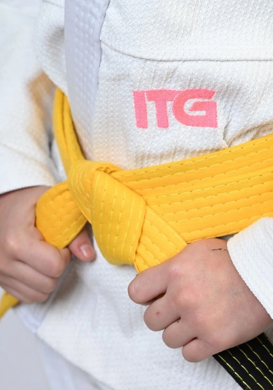 Kimono Infantil In The Guard Pink New Branco