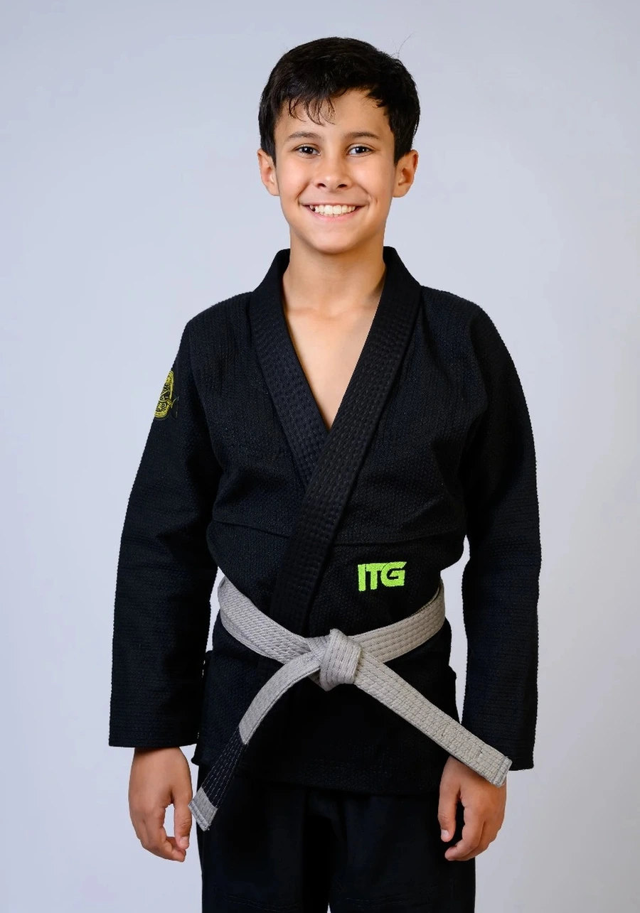 Kimono Infantil In The Guard Green Preto