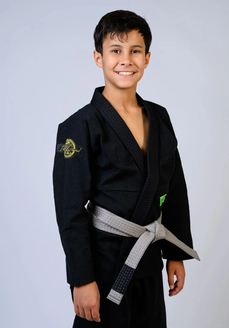 Kimono Infantil In The Guard Green Preto
