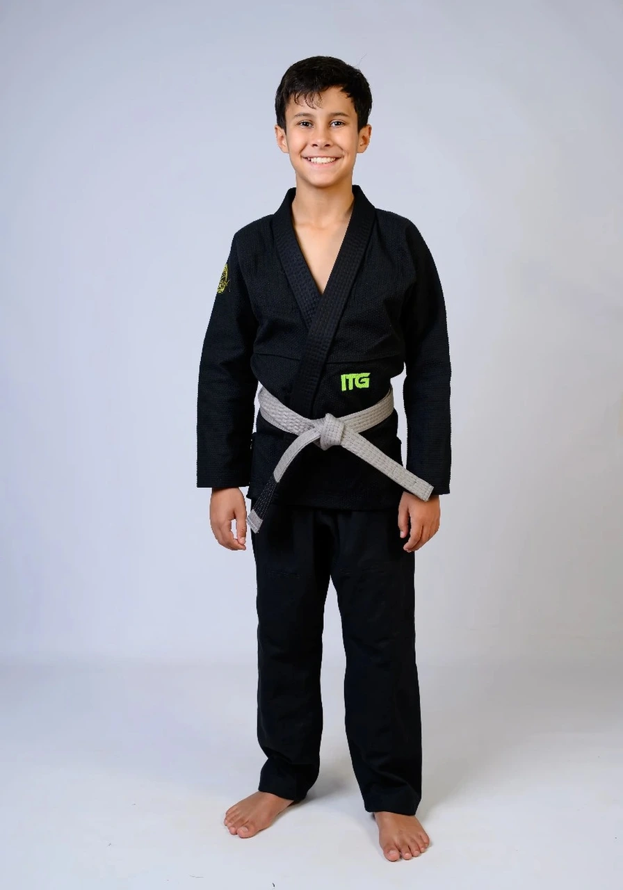 Kimono Infantil In The Guard Green Preto