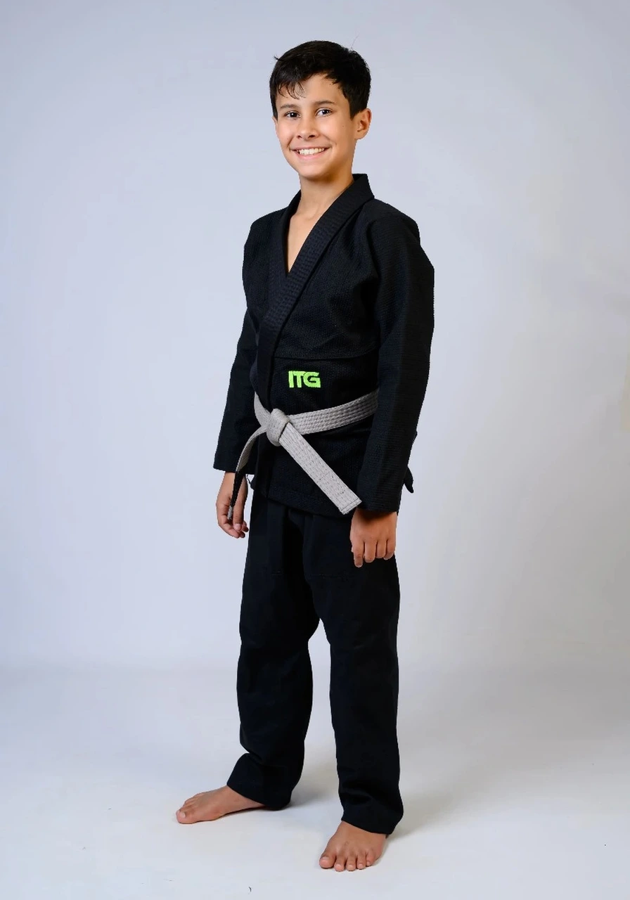 Kimono Infantil In The Guard Green Preto