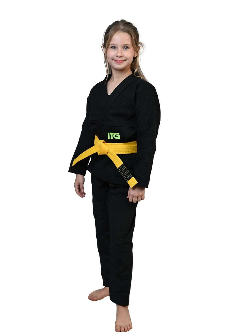 Kimono Infantil Feminino In The Guard Green Preto