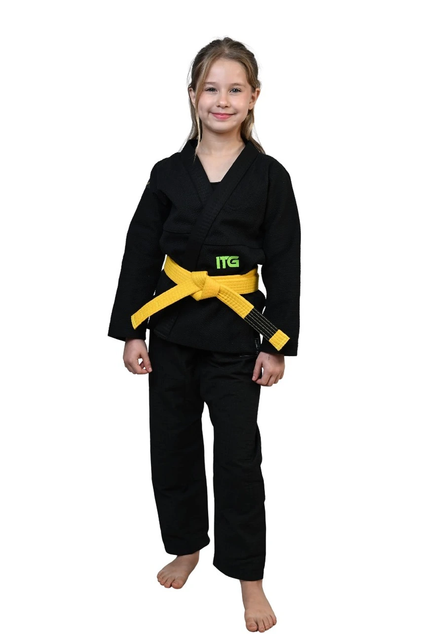 Kimono Infantil Feminino In The Guard Green Preto