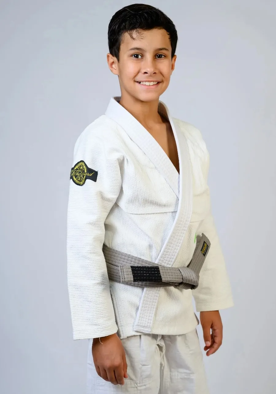 Kimono Infantil In The Guard Green Branco
