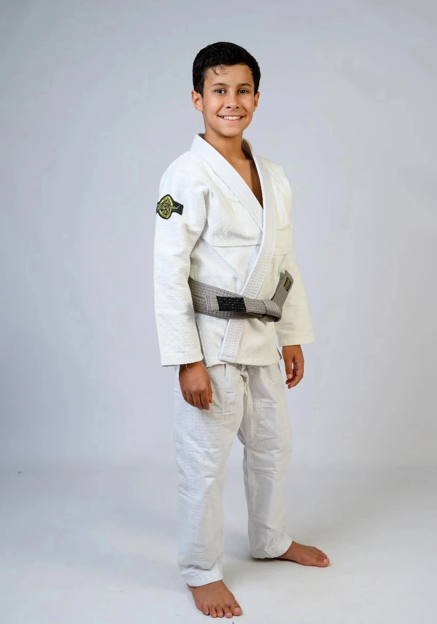 Kimono Infantil In The Guard Green Branco