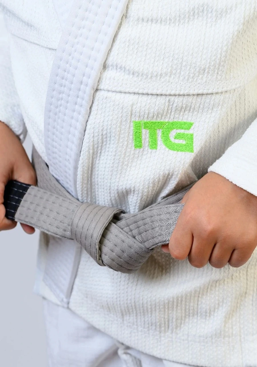 Kimono Infantil In The Guard Green Branco