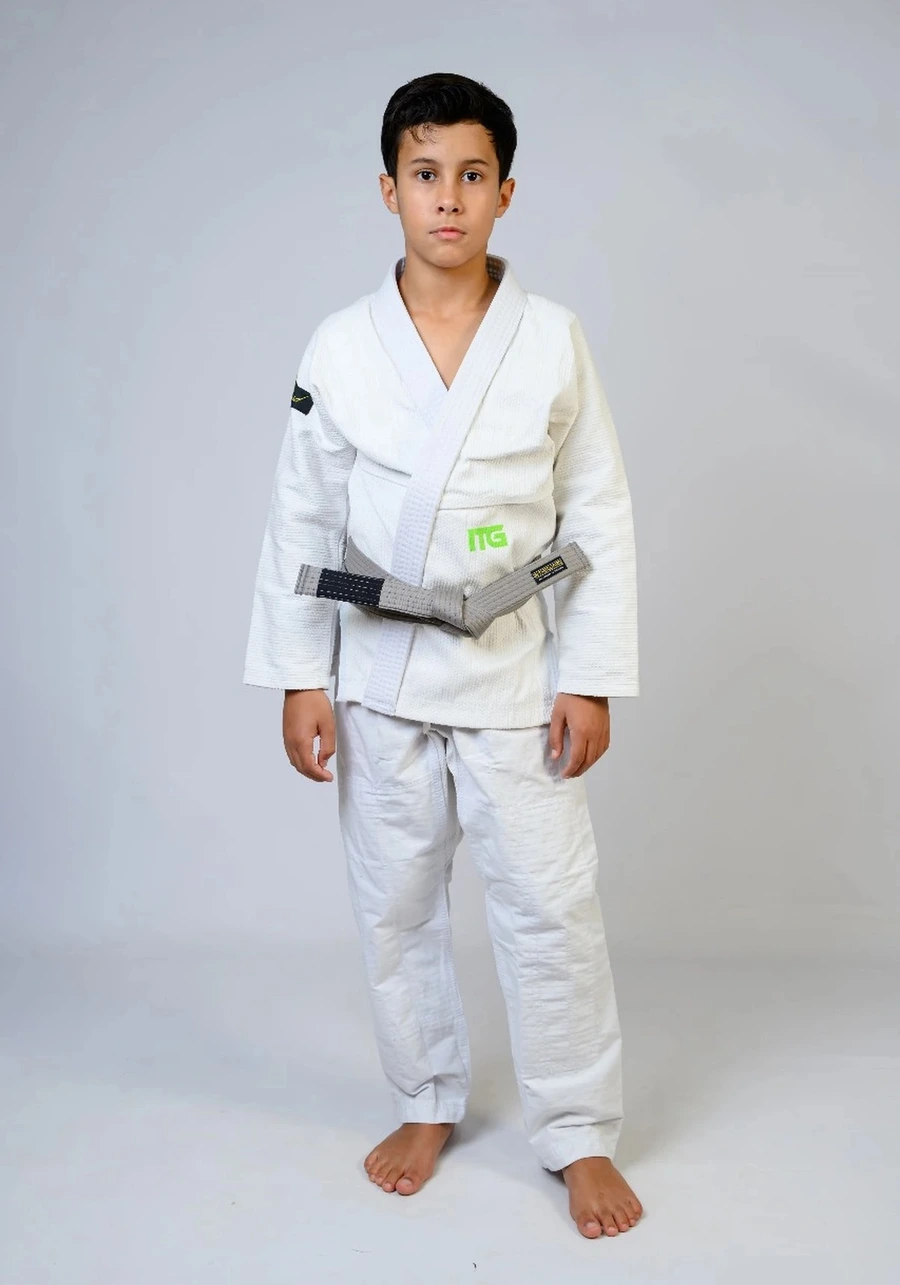 Kimono Infantil In The Guard Green Branco