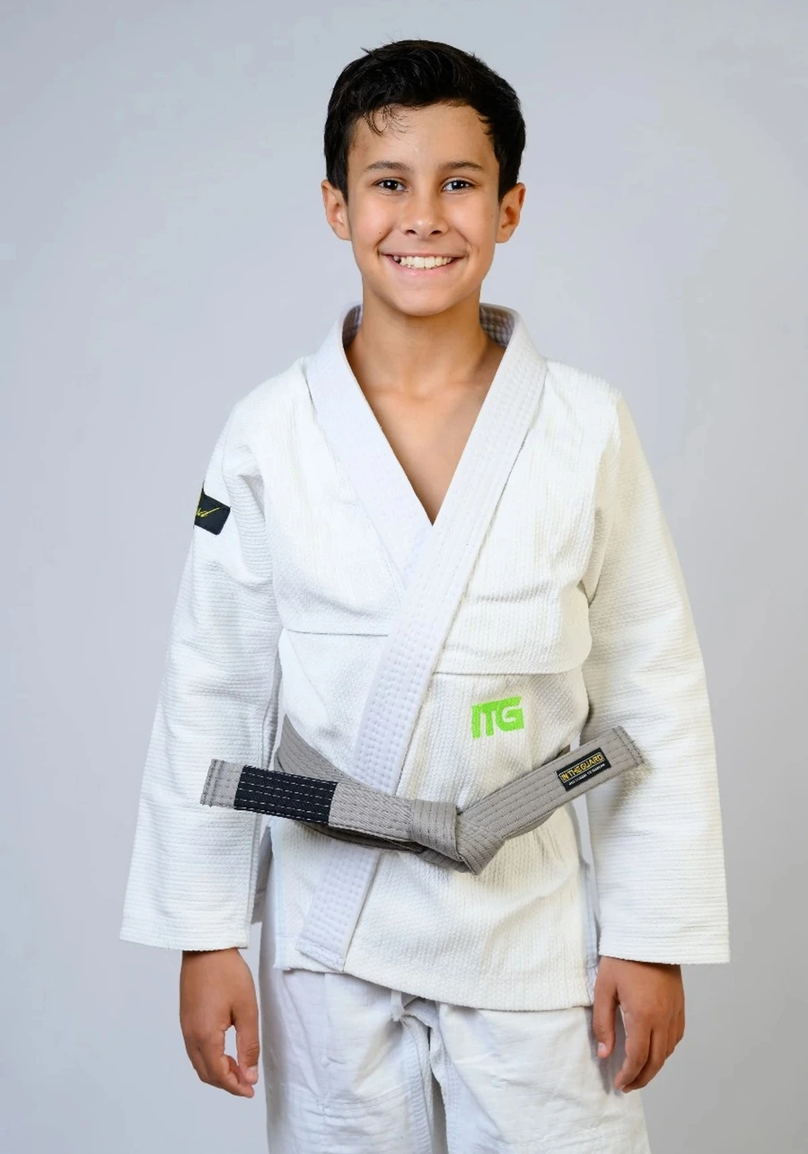 Kimono Infantil In The Guard Green Branco