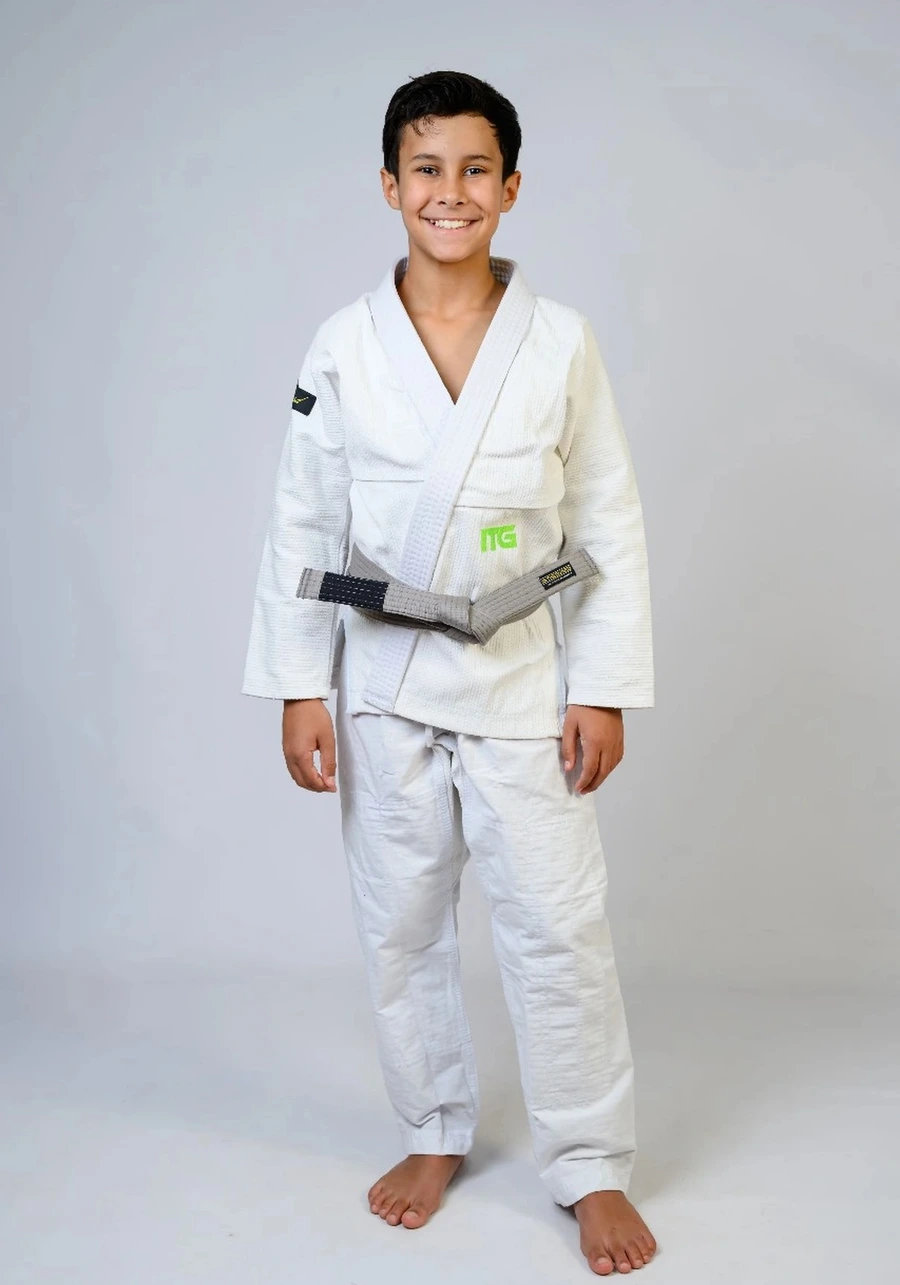 Kimono Infantil In The Guard Green Branco