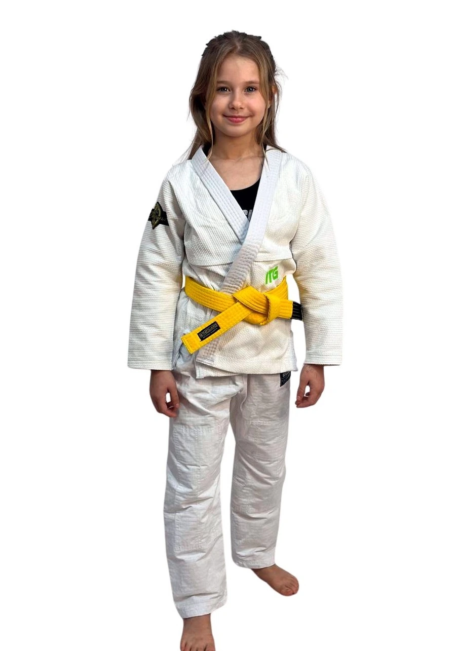 Kimono Infantil Feminino In The Guard Green Branco