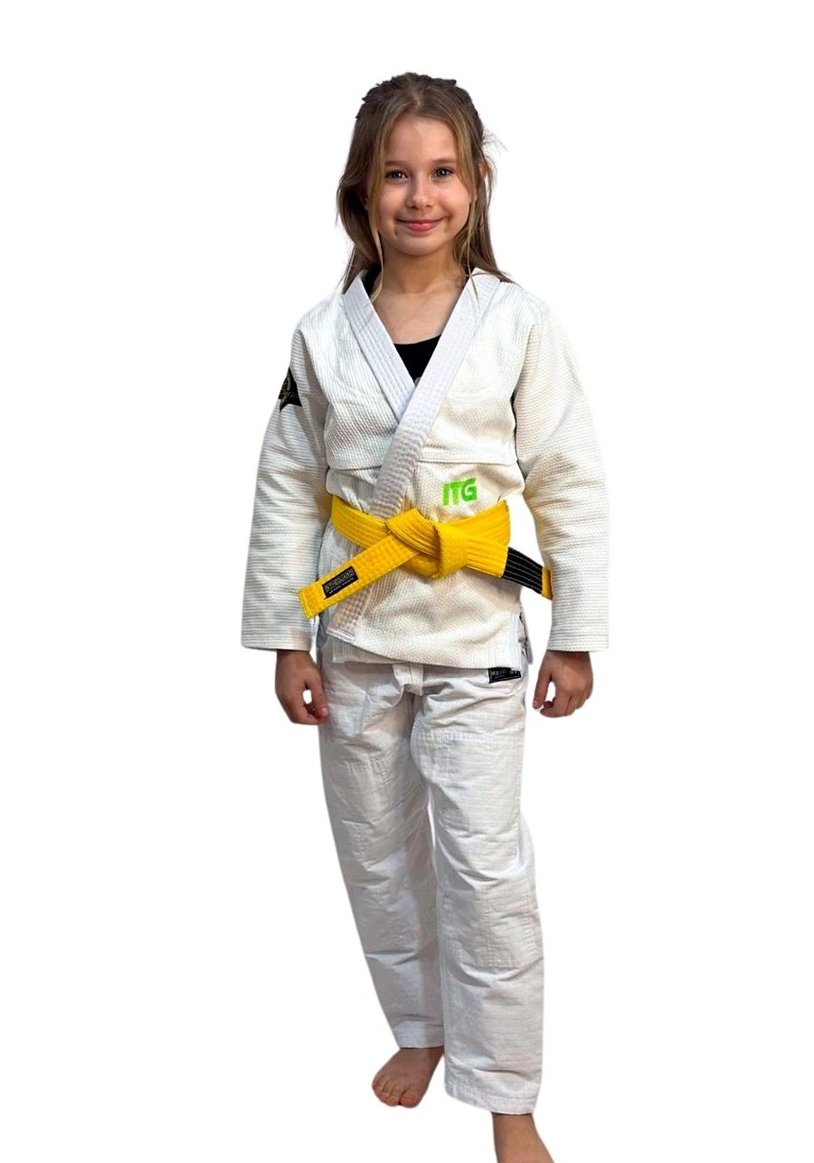 Kimono Infantil Feminino In The Guard Green Branco
