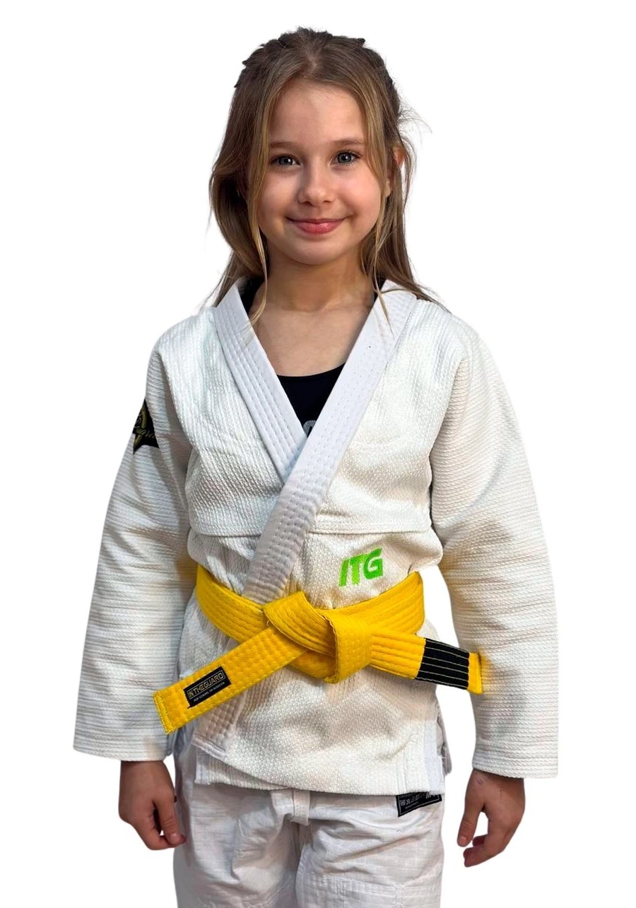 Kimono Infantil Feminino In The Guard Green Branco