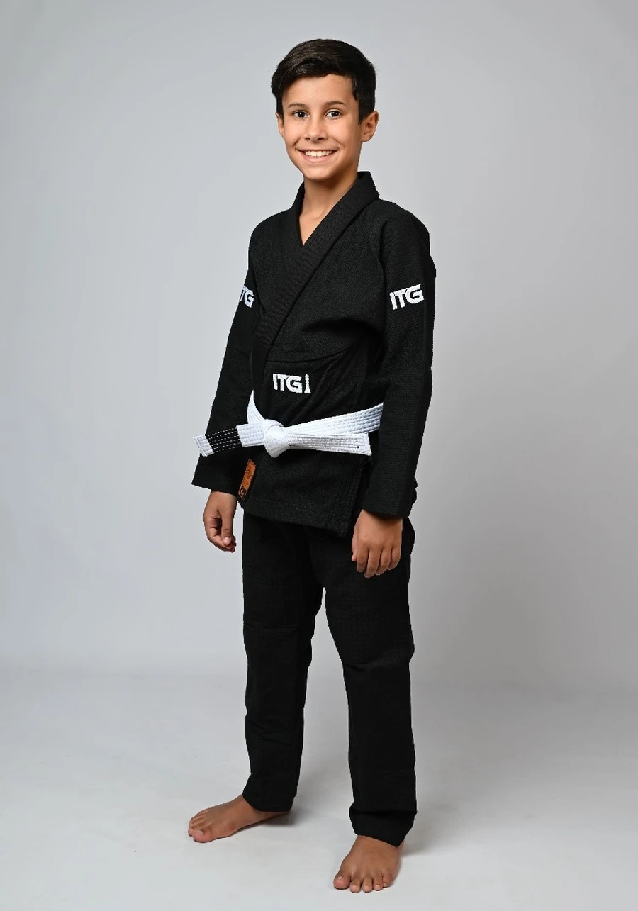 Kimono Infantil In The Guard Xadrez Preto