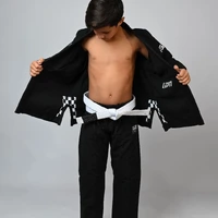 Kimono Infantil In The Guard Xadrez Preto - imagem 6