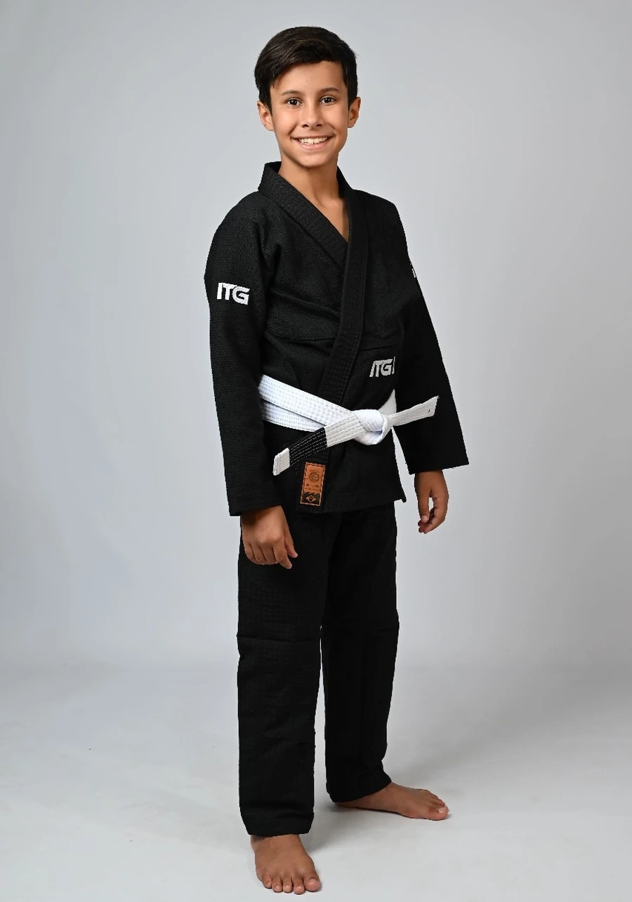 Kimono Infantil In The Guard Xadrez Preto