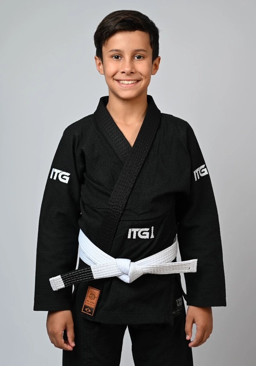 Kimono Infantil In The Guard Xadrez Preto