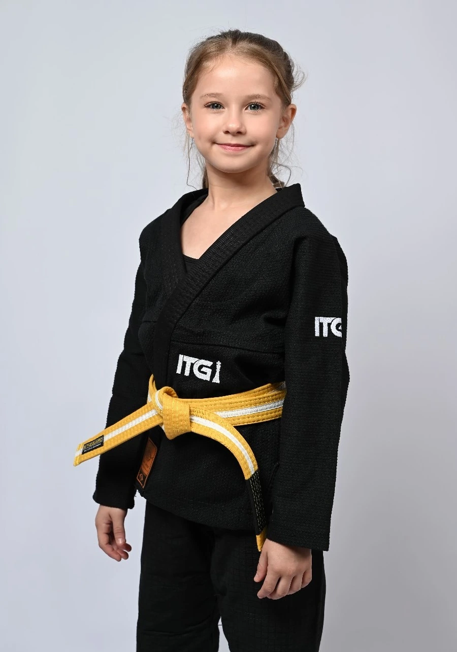 Kimono Infantil Feminino In The Guard Xadrez Preto