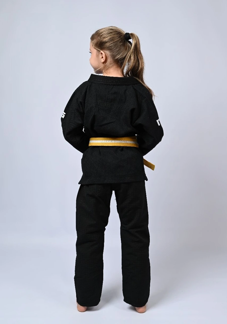 Kimono Infantil Feminino In The Guard Xadrez Preto