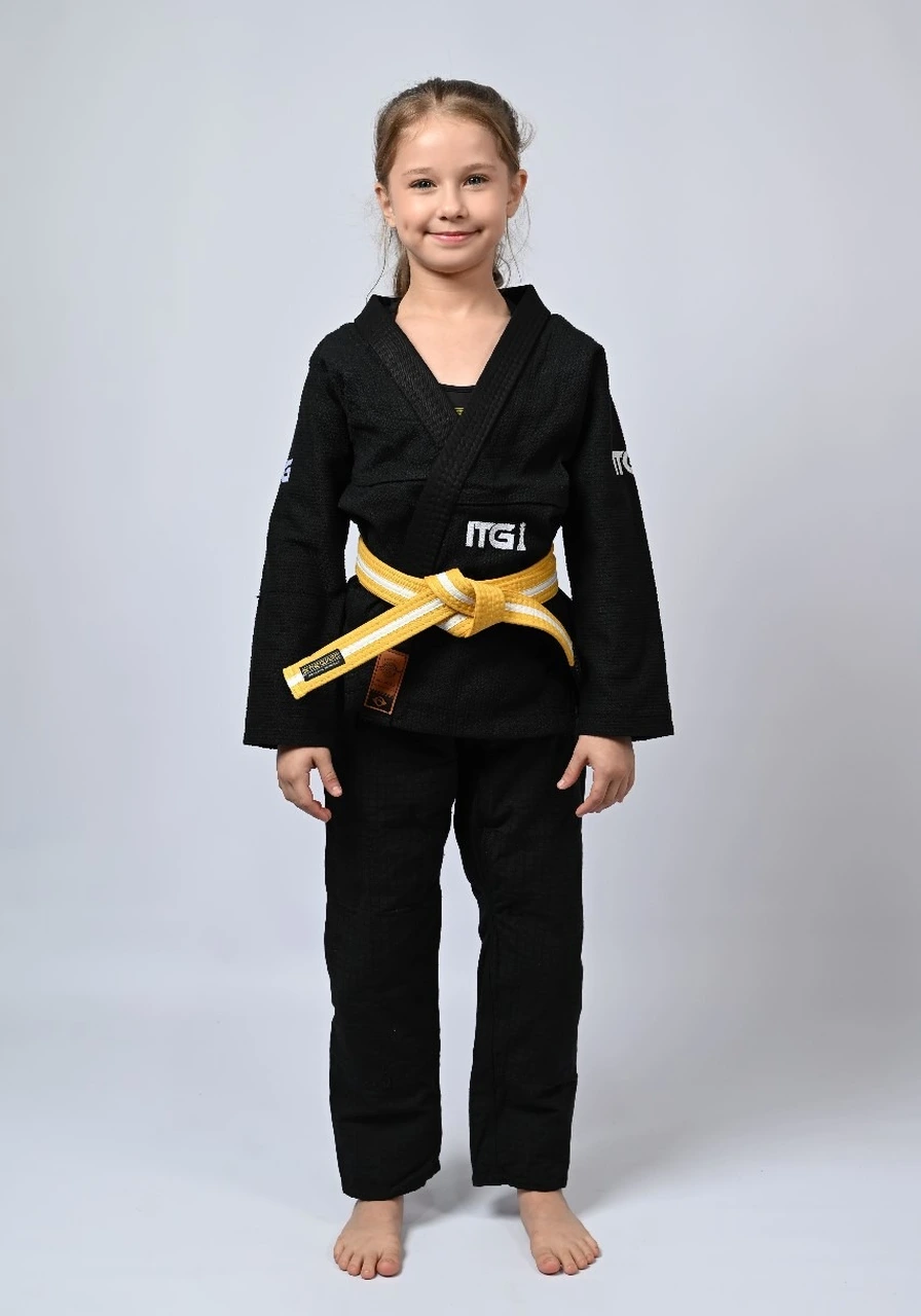 Kimono Infantil Feminino In The Guard Xadrez Preto