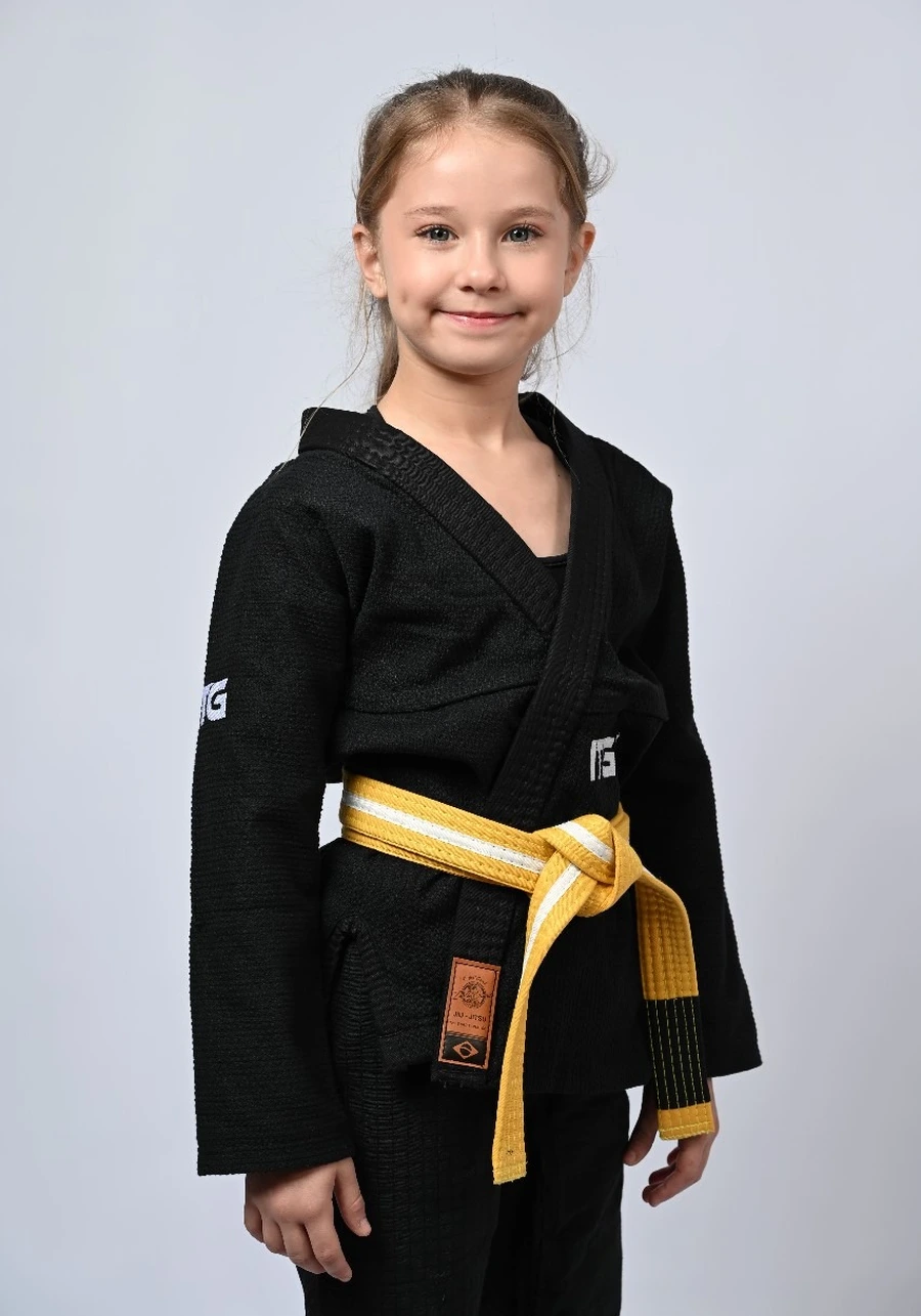 Kimono Infantil Feminino In The Guard Xadrez Preto
