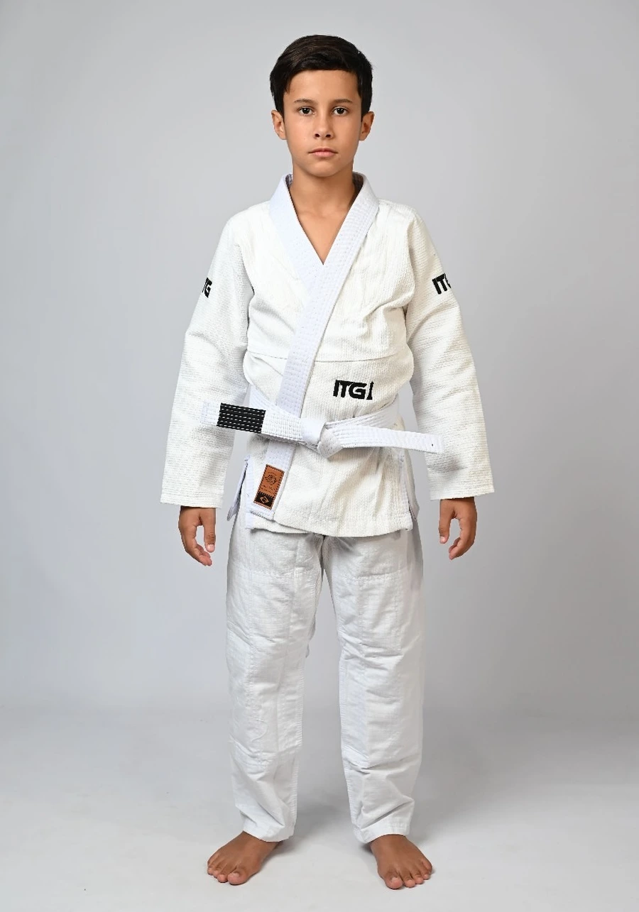 Kimono Infantil In The Guard Xadrez Branco