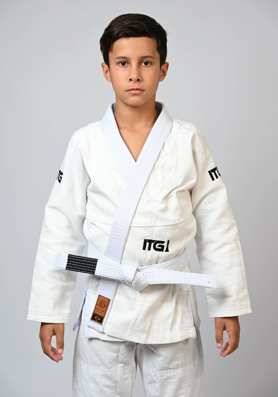 Kimono Infantil In The Guard Xadrez Branco