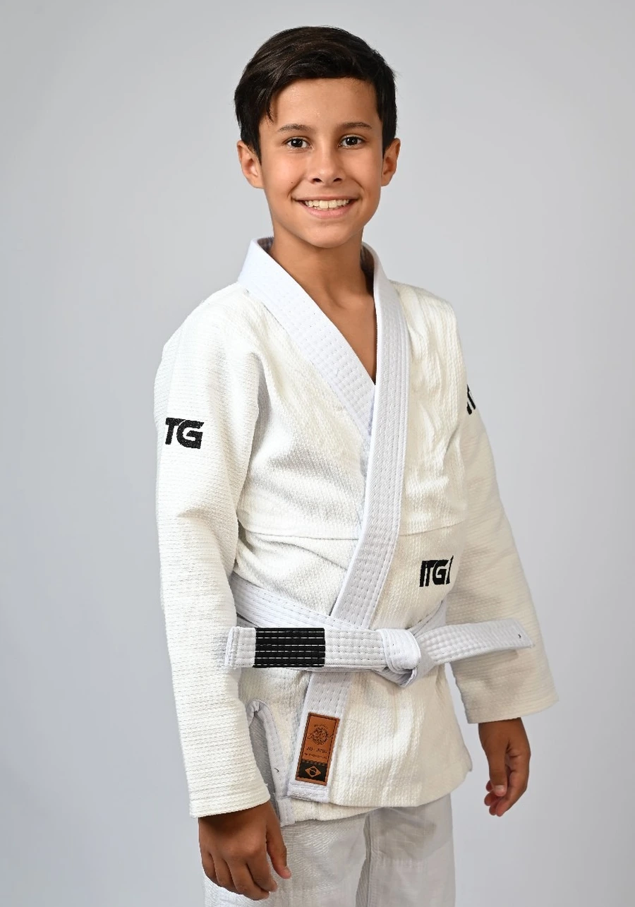 Kimono Infantil In The Guard Xadrez Branco