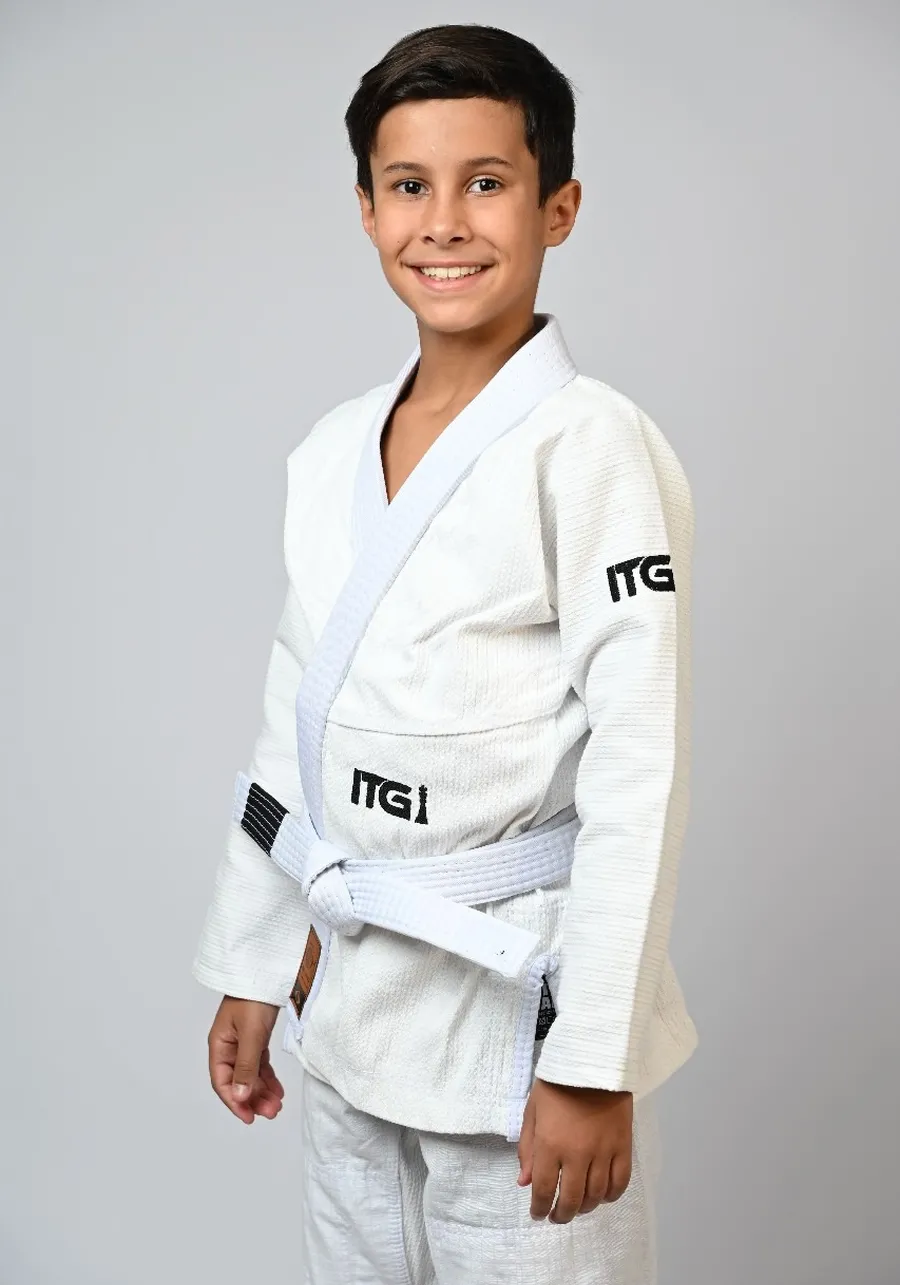Kimono Infantil In The Guard Xadrez Branco