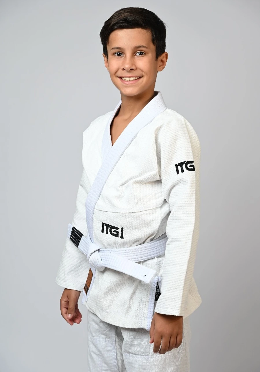 Kimono Infantil In The Guard Xadrez Branco