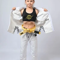 Kimono Infantil Feminino In The Guard Xadrez Branco - imagem 3