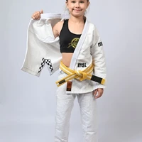 Kimono Infantil Feminino In The Guard Xadrez Branco - imagem 10