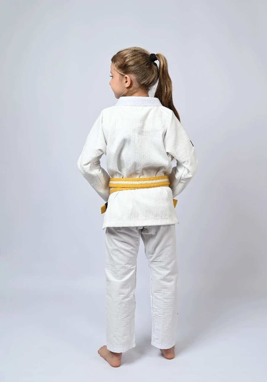 Kimono Infantil Feminino In The Guard Xadrez Branco