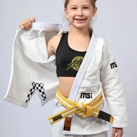 Kimono Infantil Feminino In The Guard Xadrez Branco - imagem 1