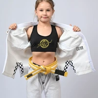 Kimono Infantil Feminino In The Guard Xadrez Branco - imagem 8
