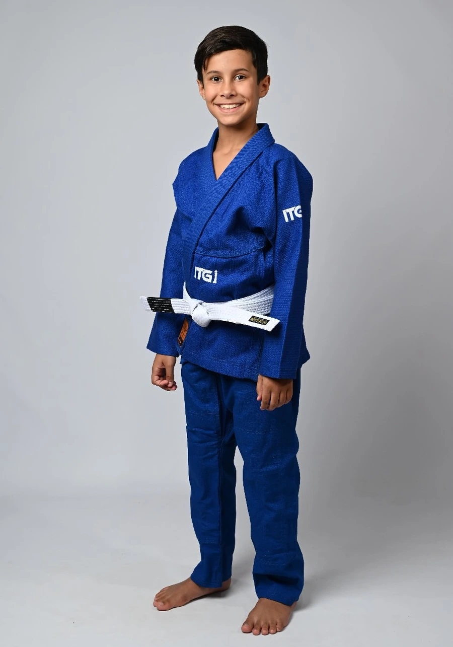 Kimono Infantil In The Guard Xadrez Azul