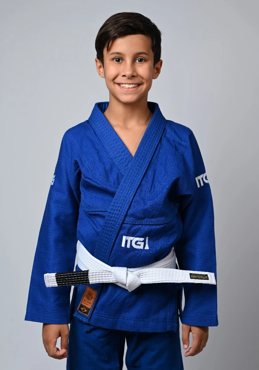 Kimono Infantil In The Guard Xadrez Azul